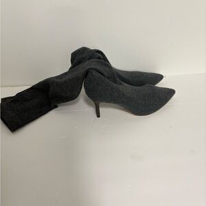 Zara Charcoal Heeled Boots